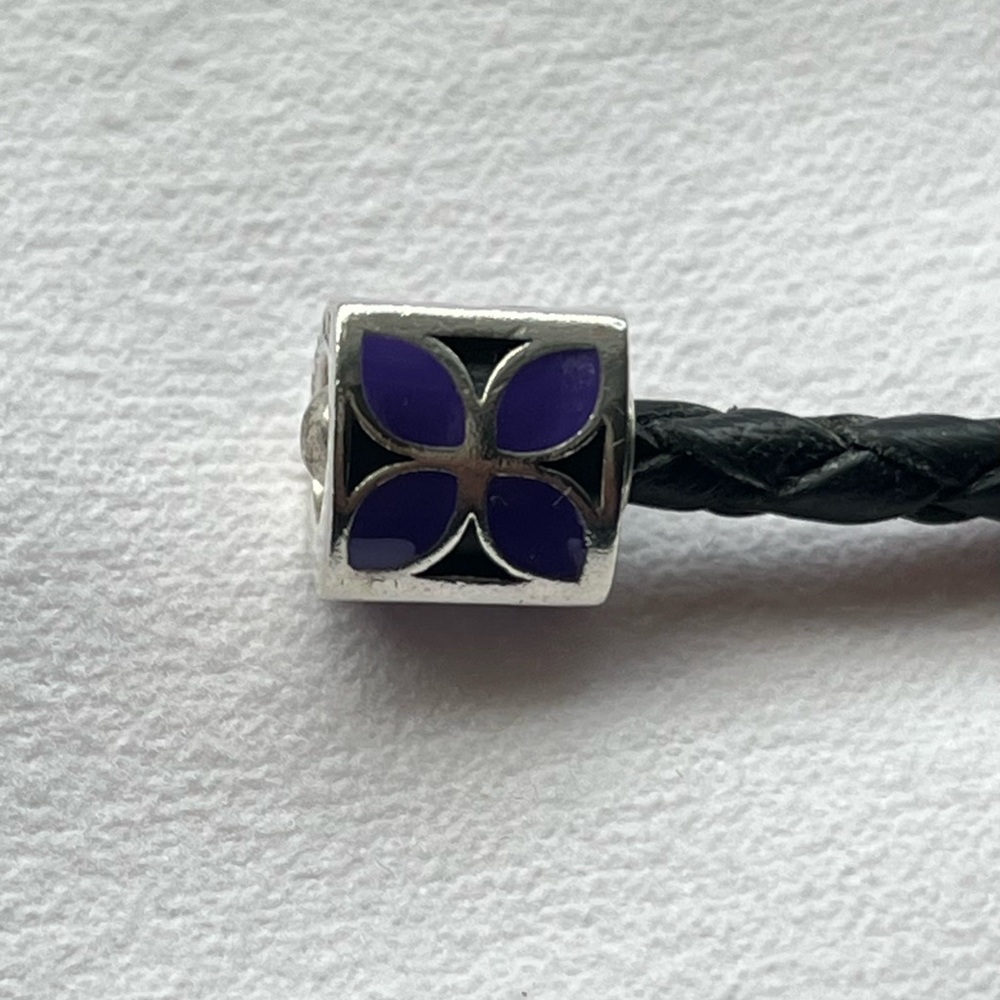 Pandora sterling silver and enamel spacer